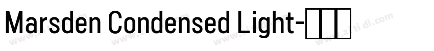 Marsden Condensed Light字体转换